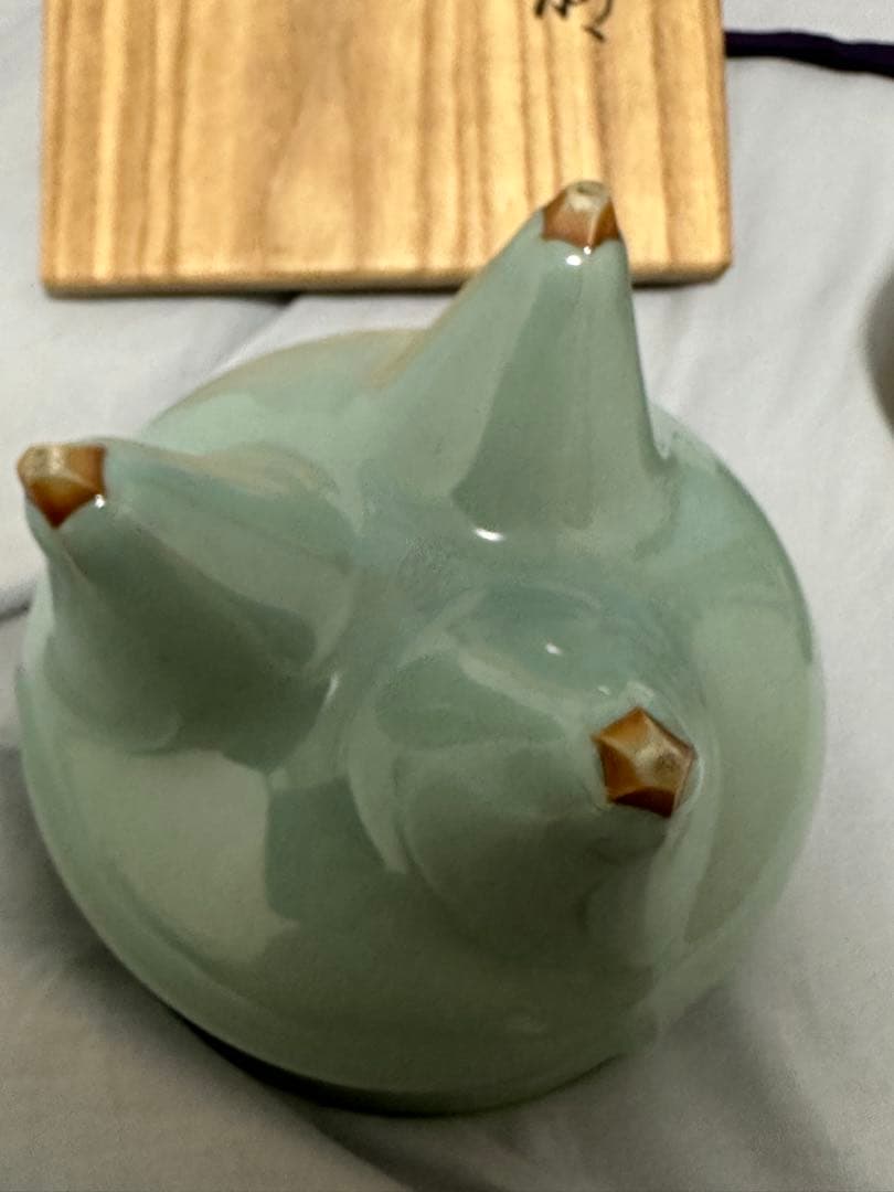 は*ま様 諏訪蘇山作 香炉 青磁 袴腰 三足香炉 純銀