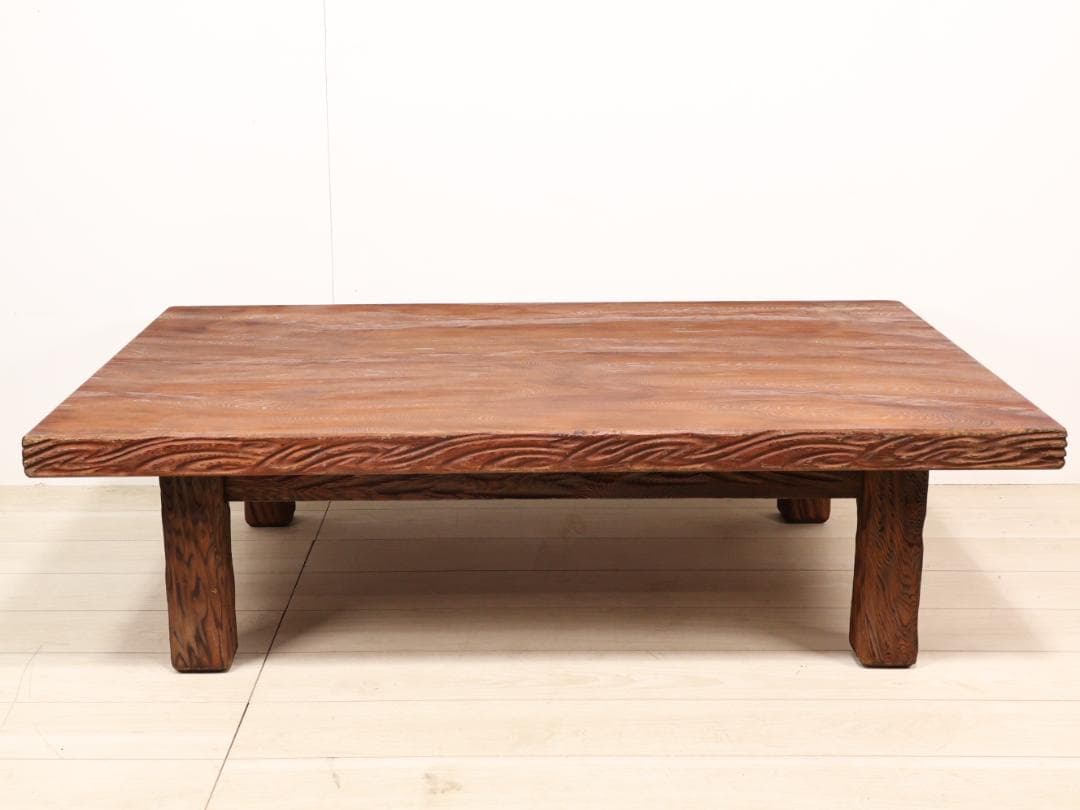 BK254　屋久杉　天然木　座卓テーブル　ローテーブル　天板厚5㎝　120ｘ82