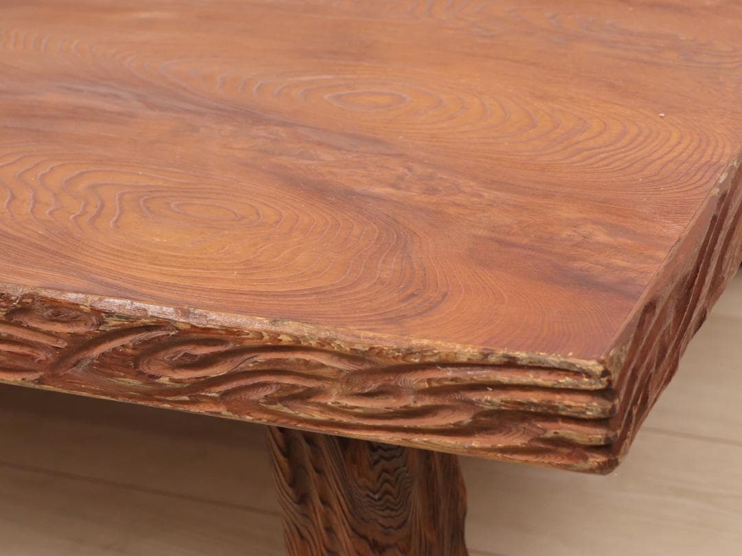 BK254　屋久杉　天然木　座卓テーブル　ローテーブル　天板厚5㎝　120ｘ82