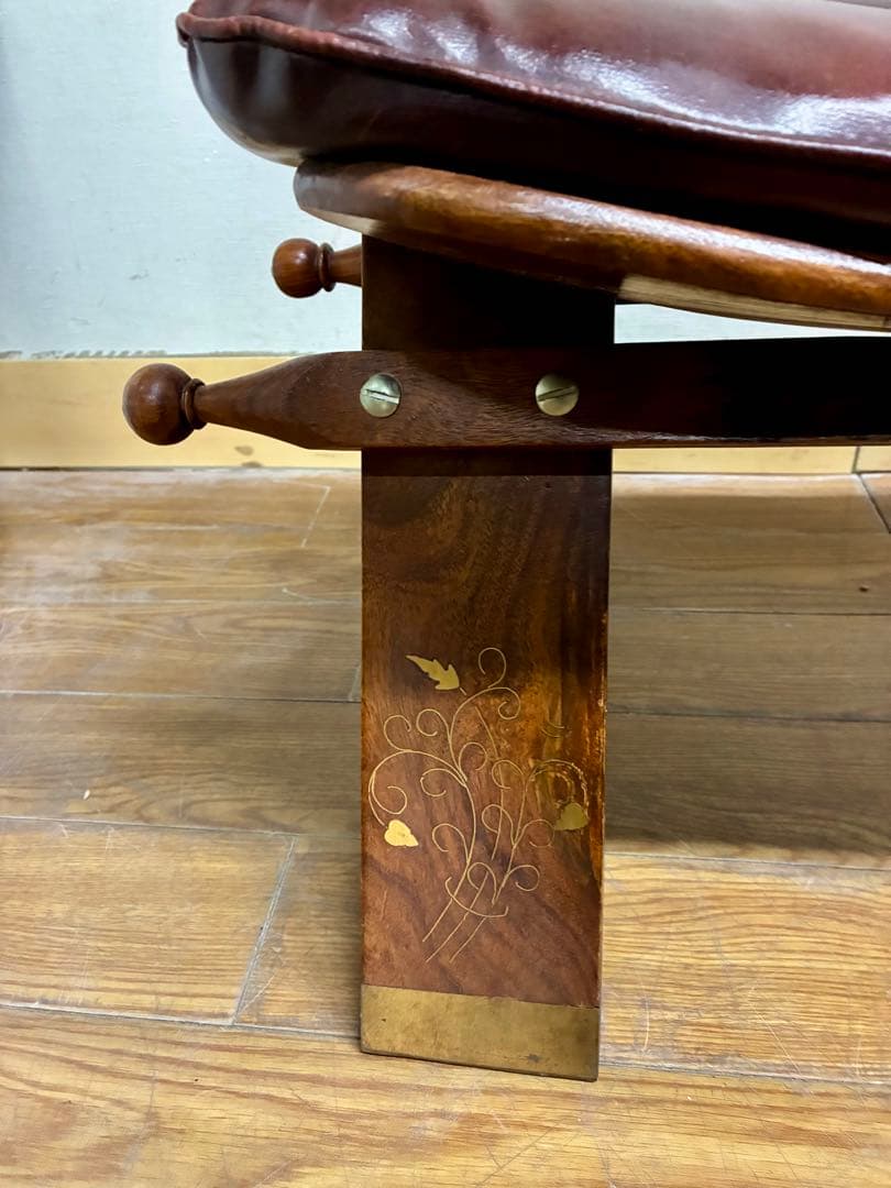 管438☆スペイン製☆キャメルチェアー☆ラクダスツール☆オットマン