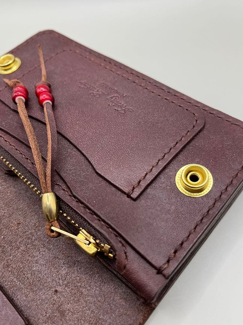 【値下げ】 ミドルトラッカーウォレット ラフィアン(ホーウィン社)②