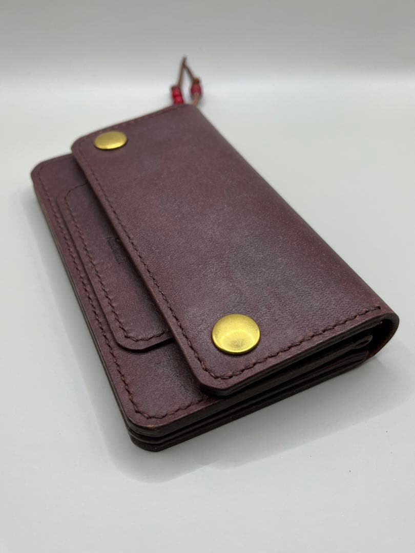 【値下げ】 ミドルトラッカーウォレット ラフィアン(ホーウィン社)②