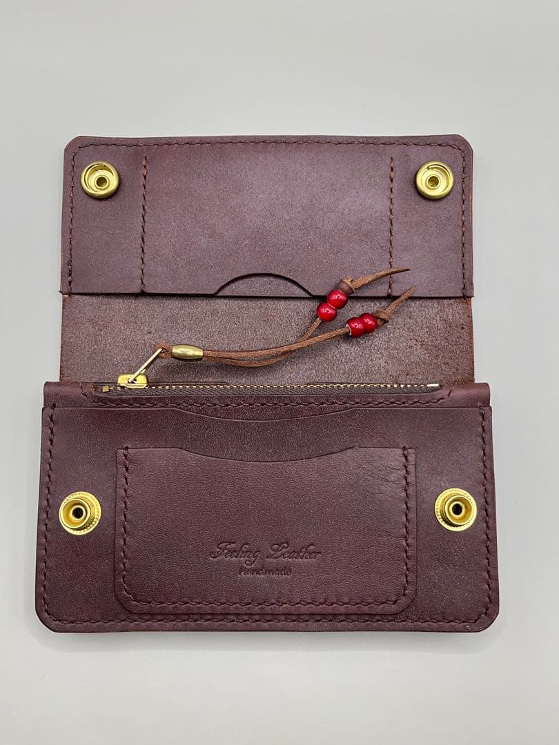 【値下げ】 ミドルトラッカーウォレット ラフィアン(ホーウィン社)②