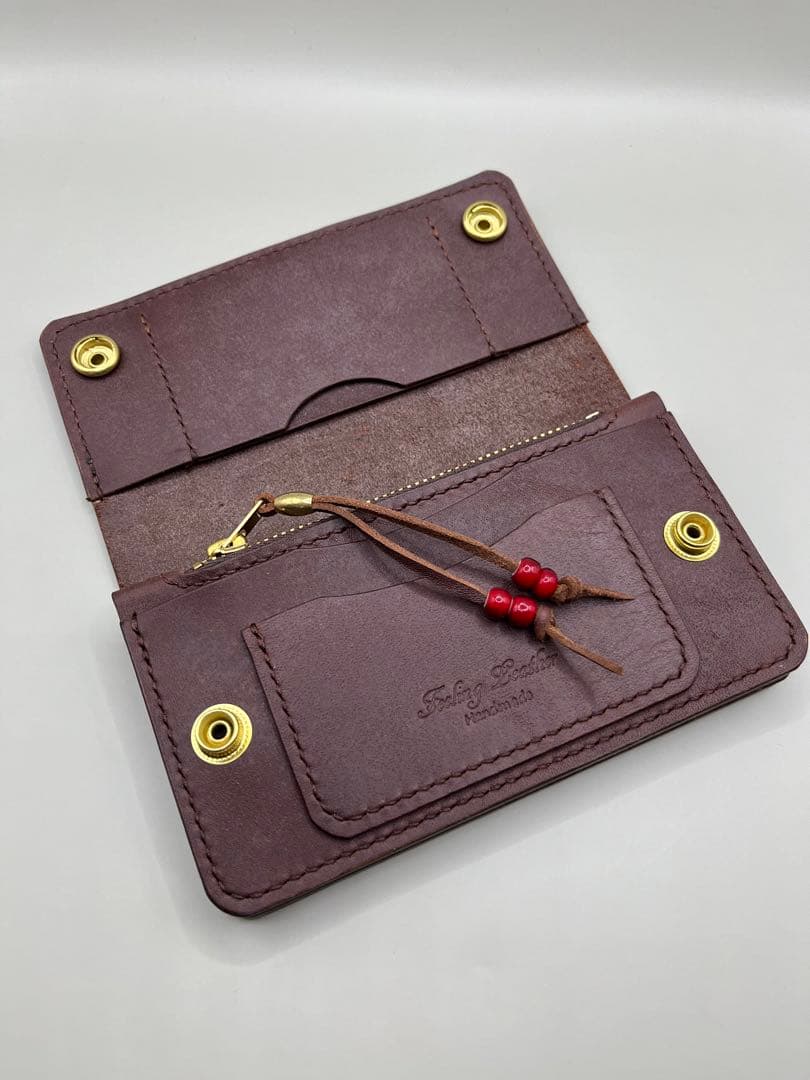 【値下げ】 ミドルトラッカーウォレット ラフィアン(ホーウィン社)②