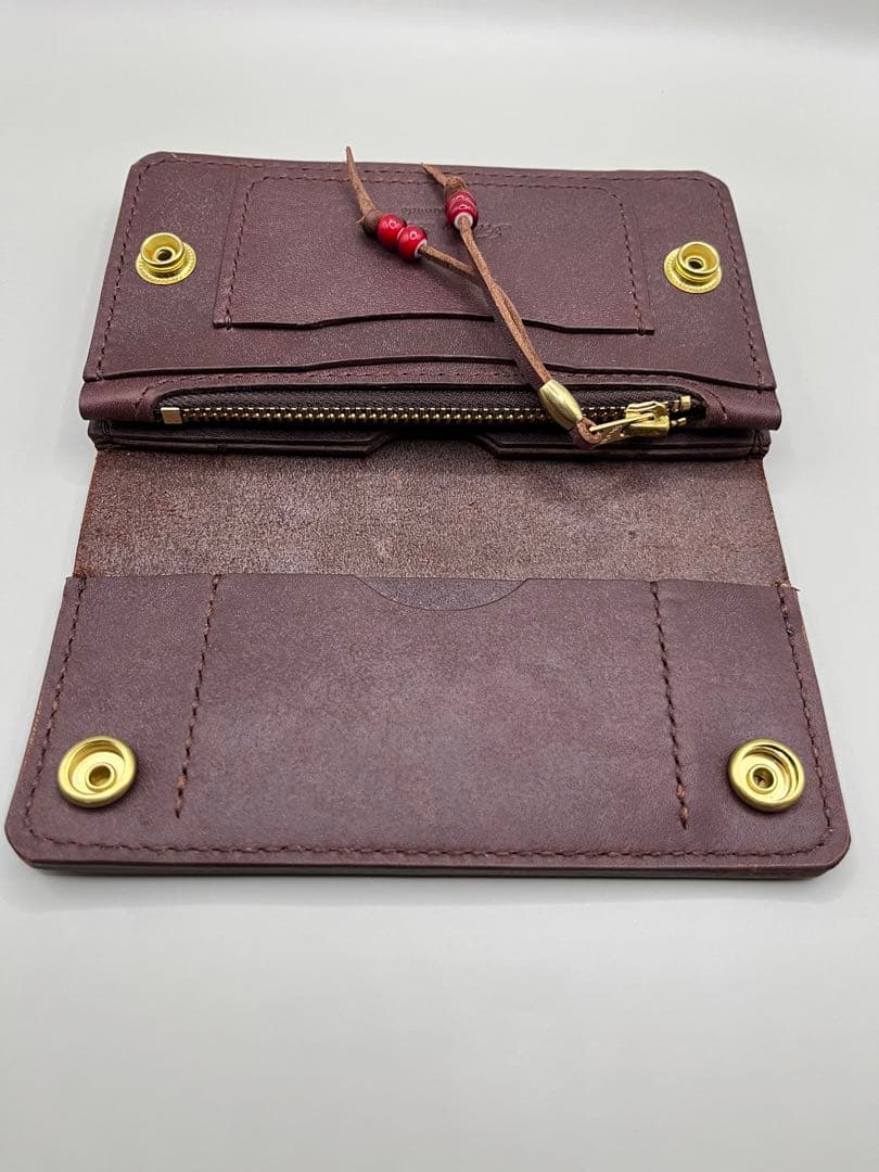 【値下げ】 ミドルトラッカーウォレット ラフィアン(ホーウィン社)②