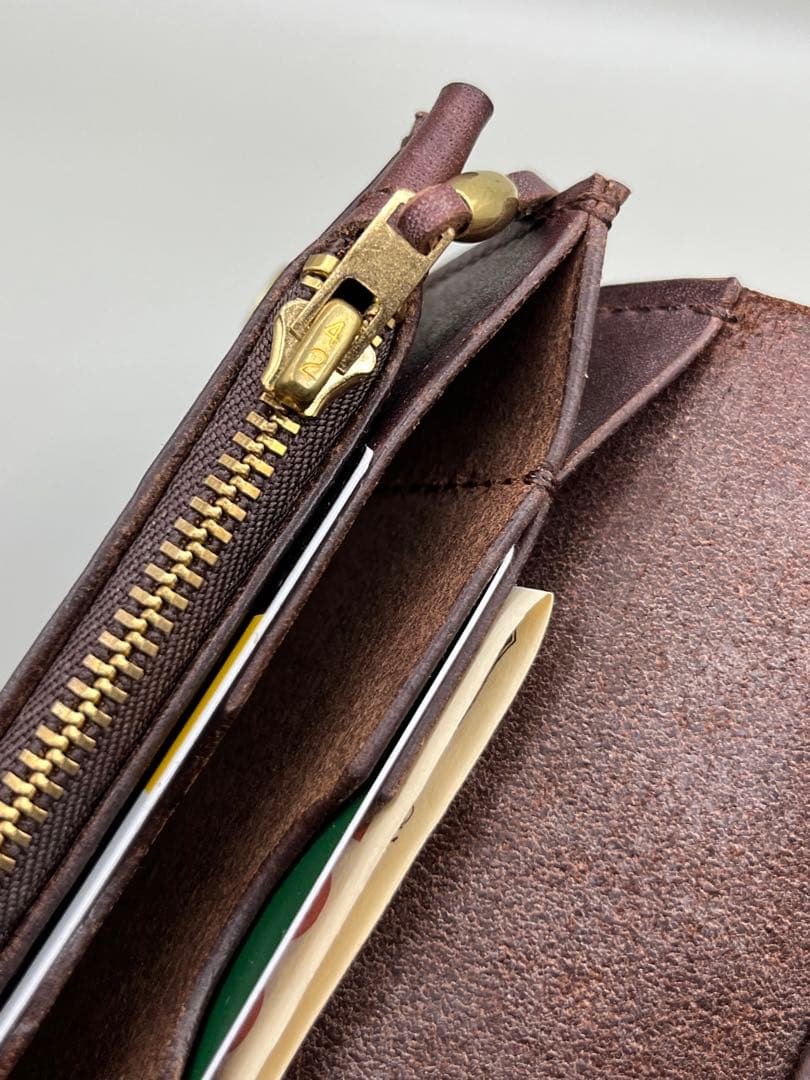 【値下げ】 ミドルトラッカーウォレット ラフィアン(ホーウィン社)②