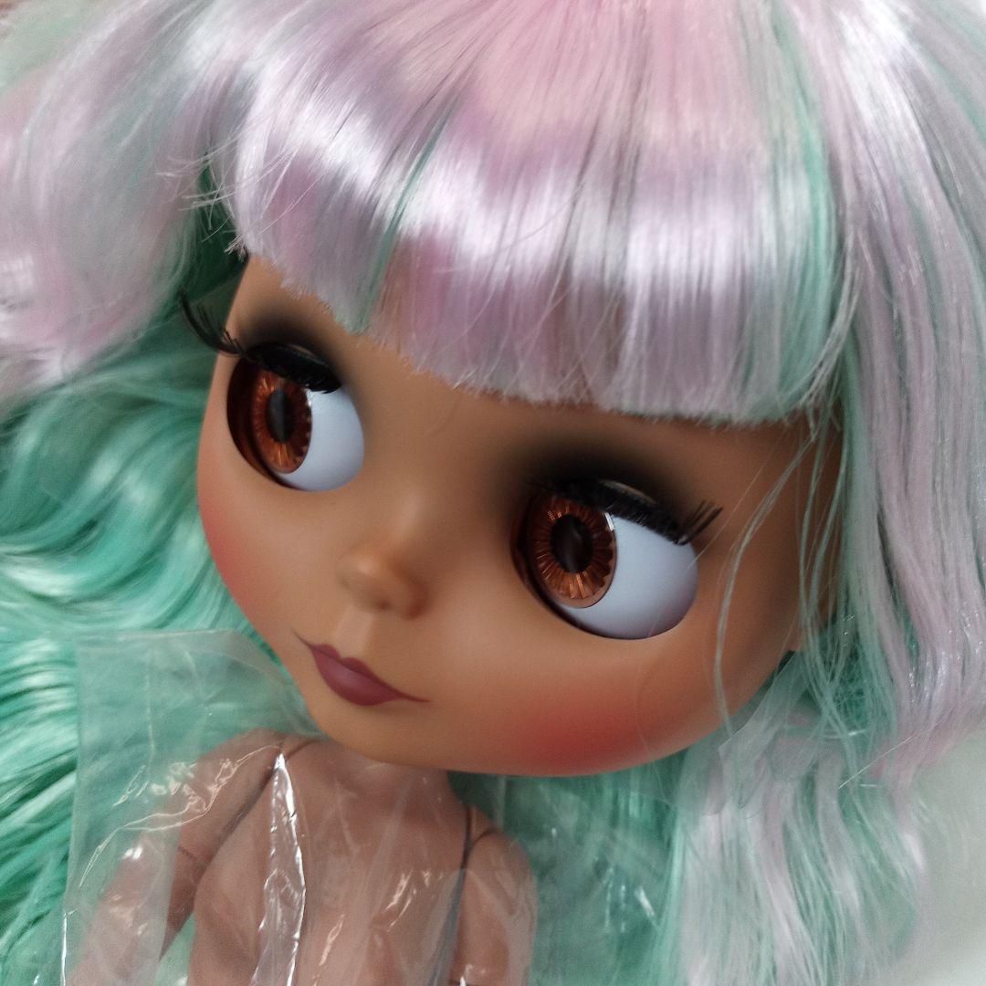 褐色マット肌ピンクグリーンウェーブ 新品アイシードール 本体のみ