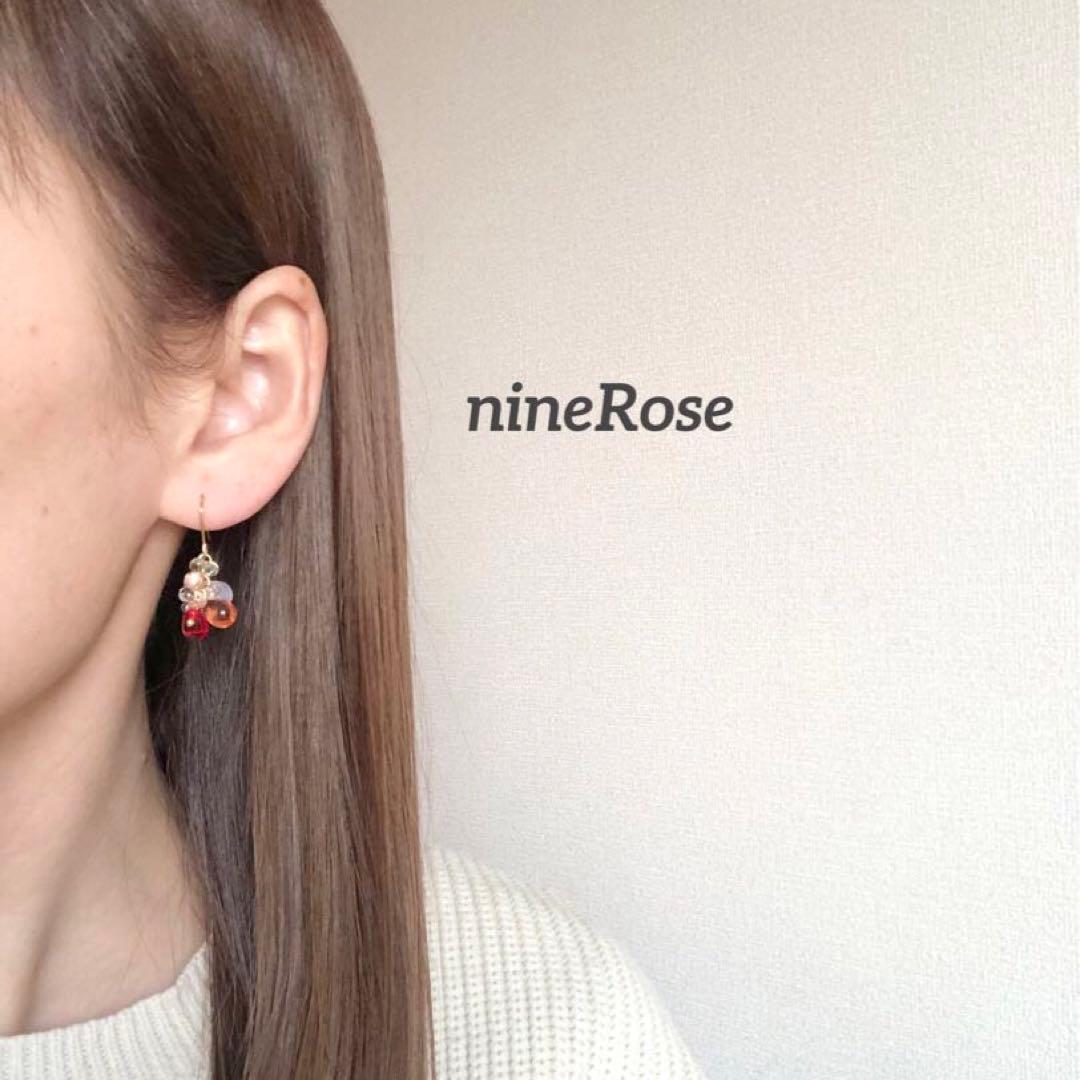 【683】ハンドメイド ピアス ガラス しずく チェコビーズ イヤリング