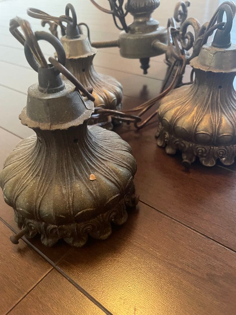 ヴィンテージ3灯バブルガラス　ペンダントライト