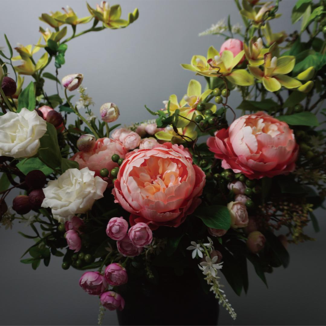 【和風】高級造花アレンジメント（プレゼント、贈り物・開店、開業、引越し祝い）