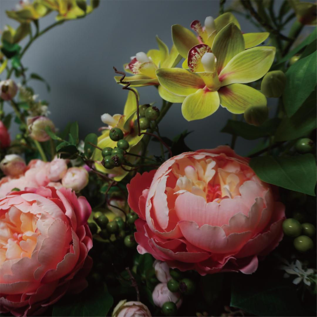 【和風】高級造花アレンジメント（プレゼント、贈り物・開店、開業、引越し祝い）