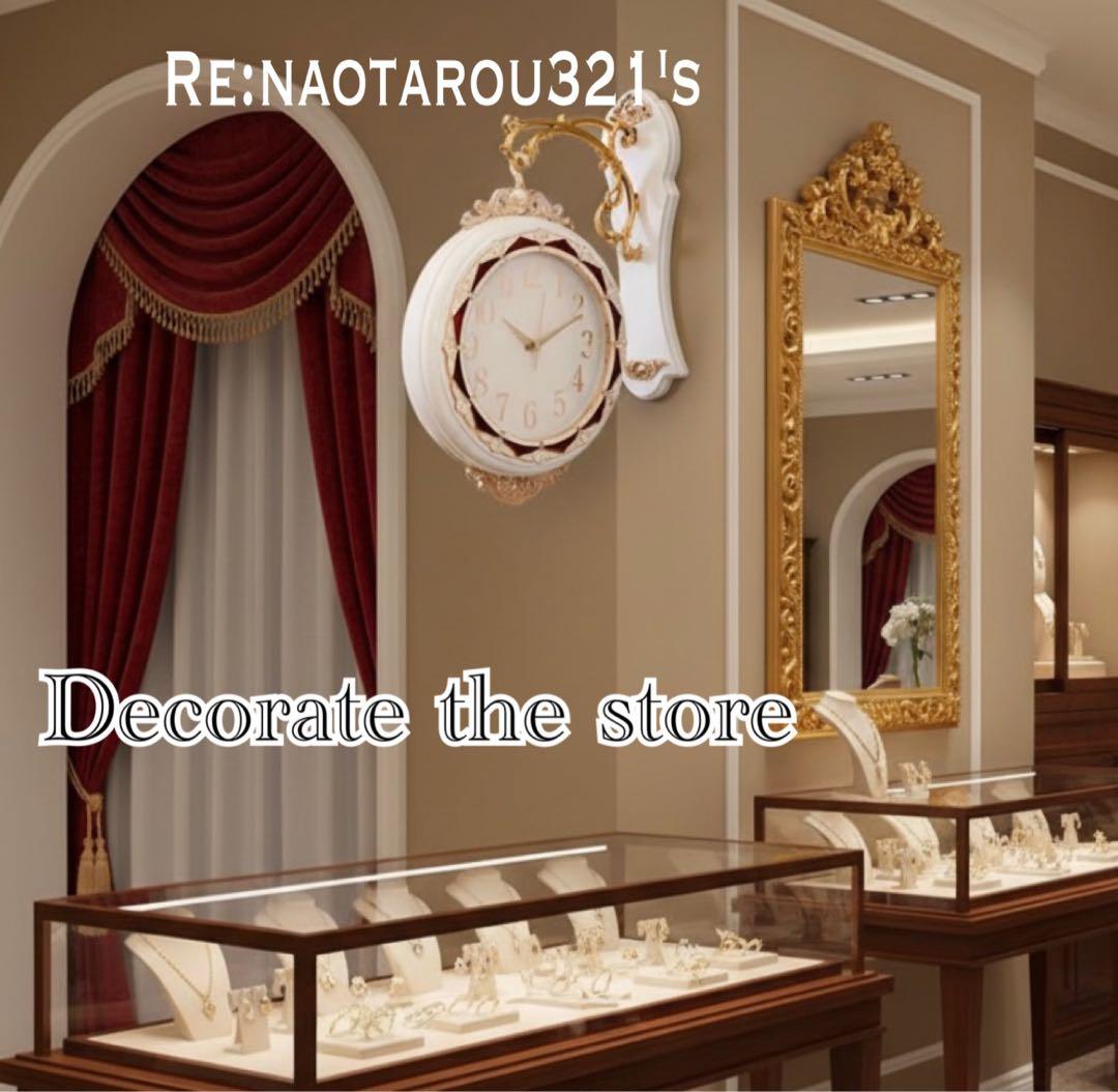 ヨーロピアン雑貨 おしゃれな壁掛け時計 （White） 装飾的な両面時計