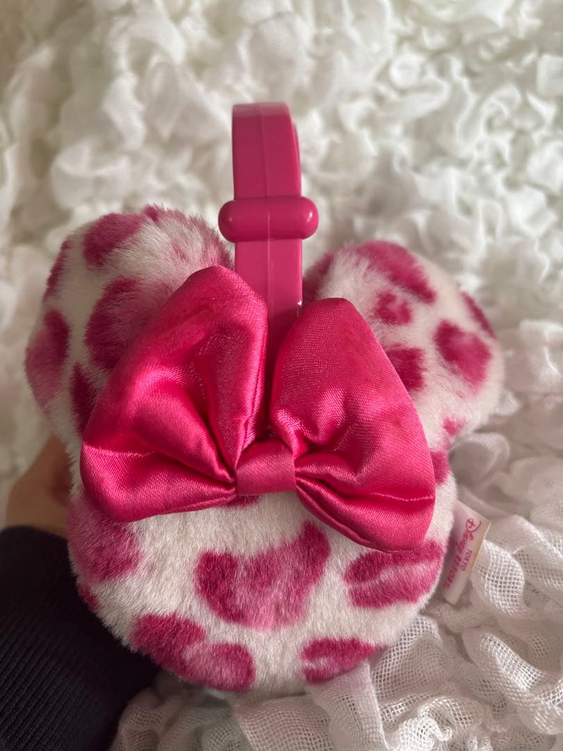 即日発送！ ディズニー ミニー イヤーマフ ヒョウ柄 ピンク - メルカリ