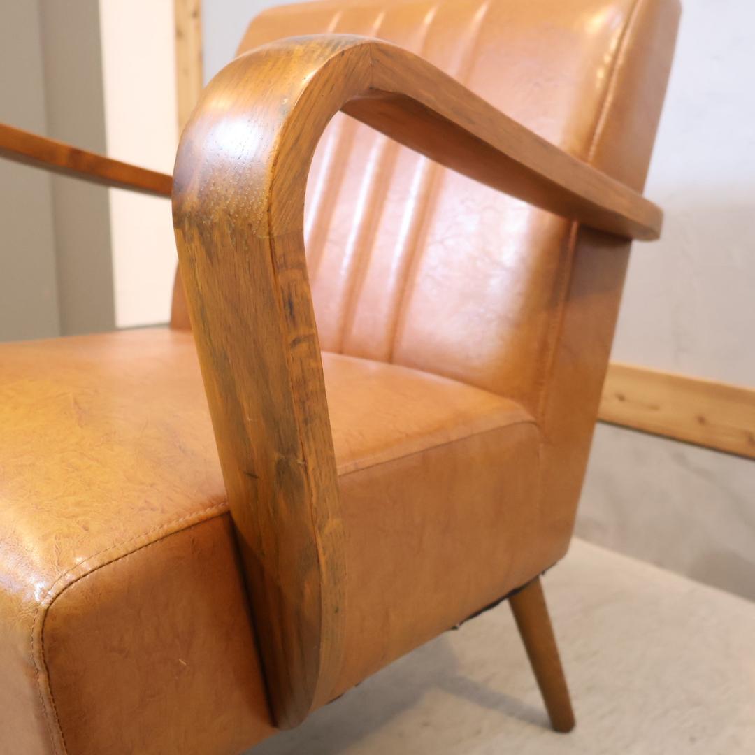 クラッシュゲート VESPA ホワイトオーク無垢材 シングルソファー アーム