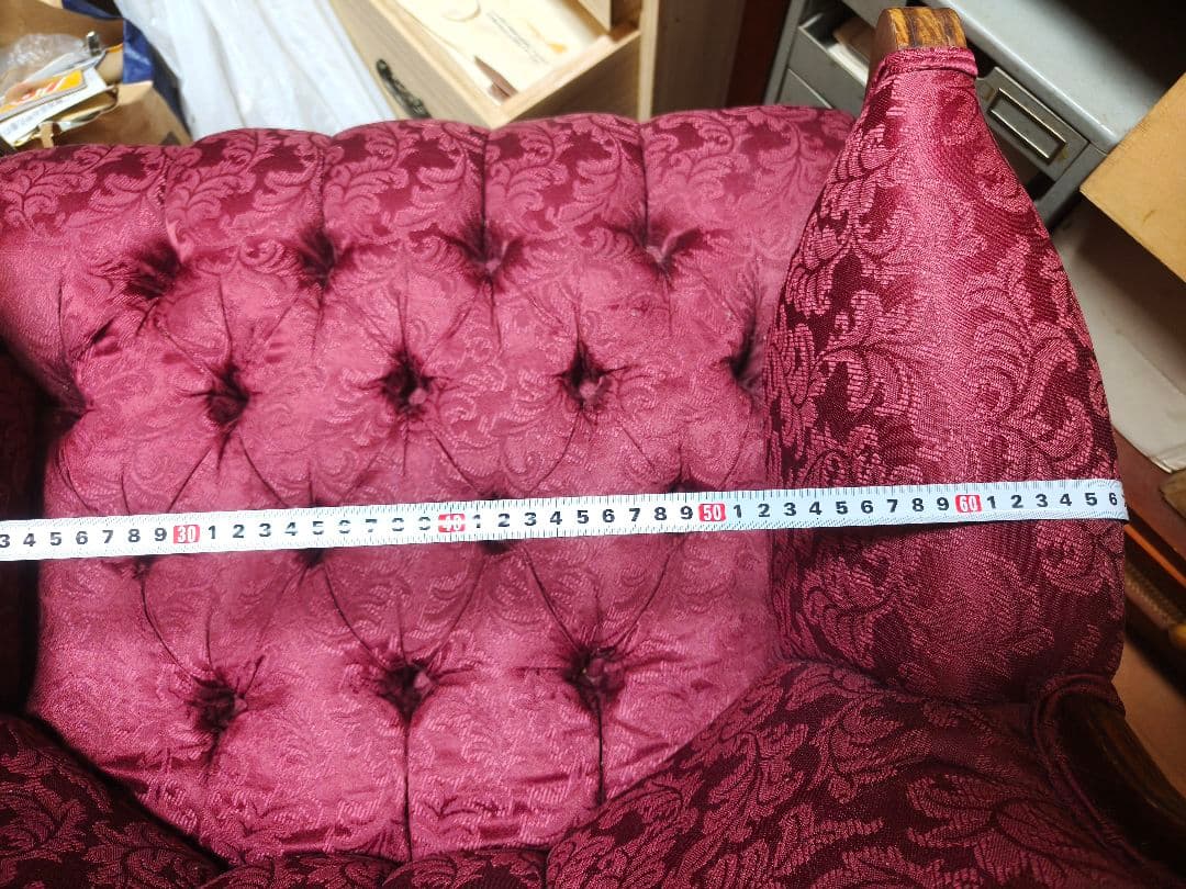値下げました❗クラシック赤1人掛けソファ