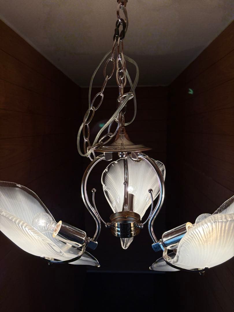 瀧住電機工業 タキズミ 3連シャンデリア 羽根シェード