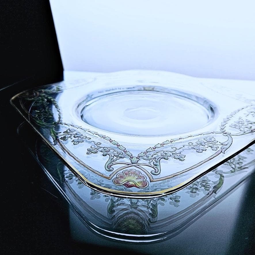 ドームナンシー 美しいアールヌーヴォーの花柄プレート 19世紀