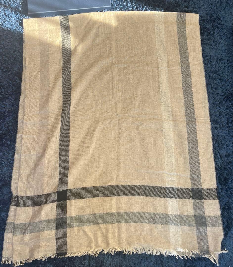 【新品未使用】100% カシミヤ AVOCA特大ストール　チェック柄　箱付き