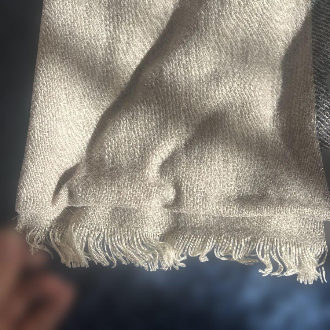 【新品未使用】100% カシミヤ AVOCA特大ストール　チェック柄　箱付き