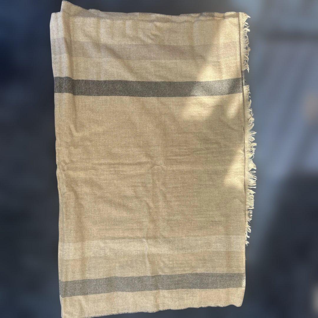 【新品未使用】100% カシミヤ AVOCA特大ストール　チェック柄　箱付き