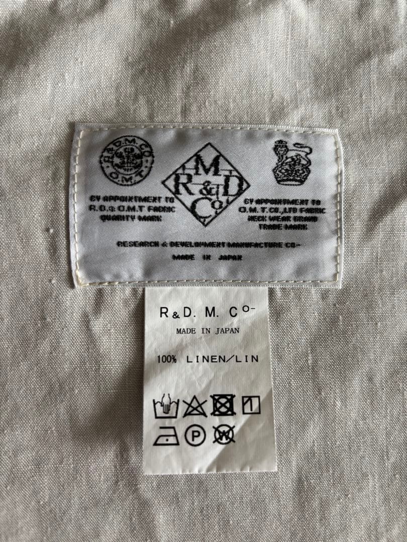 R&D M.CO. エプロン 100%リネン