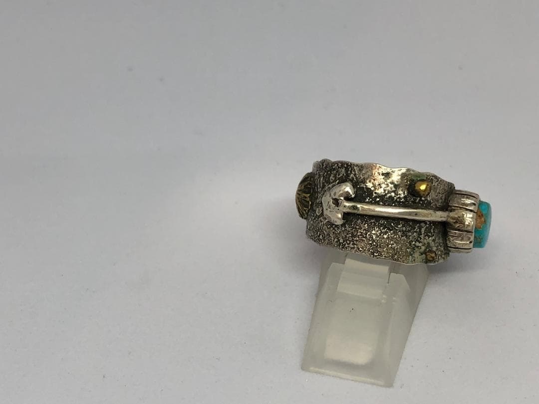 A85.天然石一点物 ターコイズ ナチュラルストーンリング