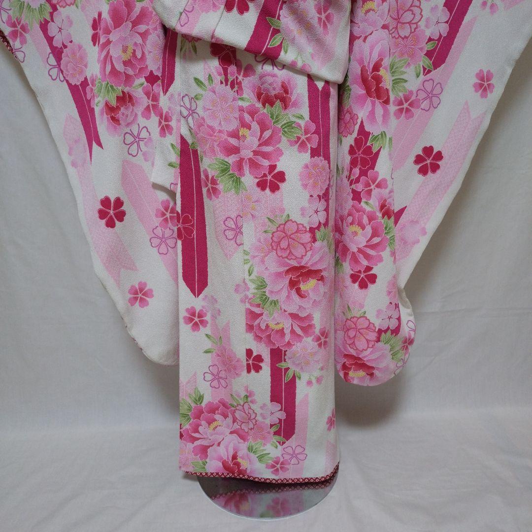 GK4　白✕ピンク　ジャパンスタイル　七歳　七五三　女の子　子供用