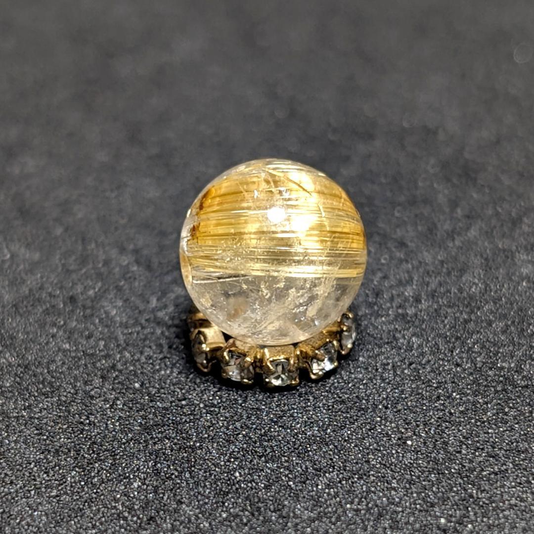 キャッツアイルチルクォーツ 8ミリ 粒売り 一点物 貫通穴あり 金運のお守り