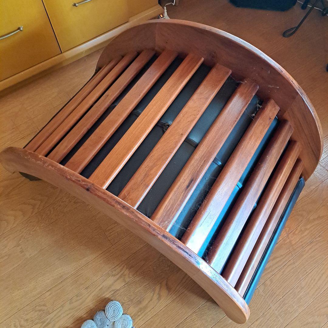 ロッキングチェア 木製フレーム 合成皮革