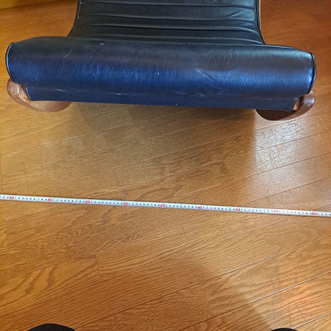 ロッキングチェア 木製フレーム 合成皮革