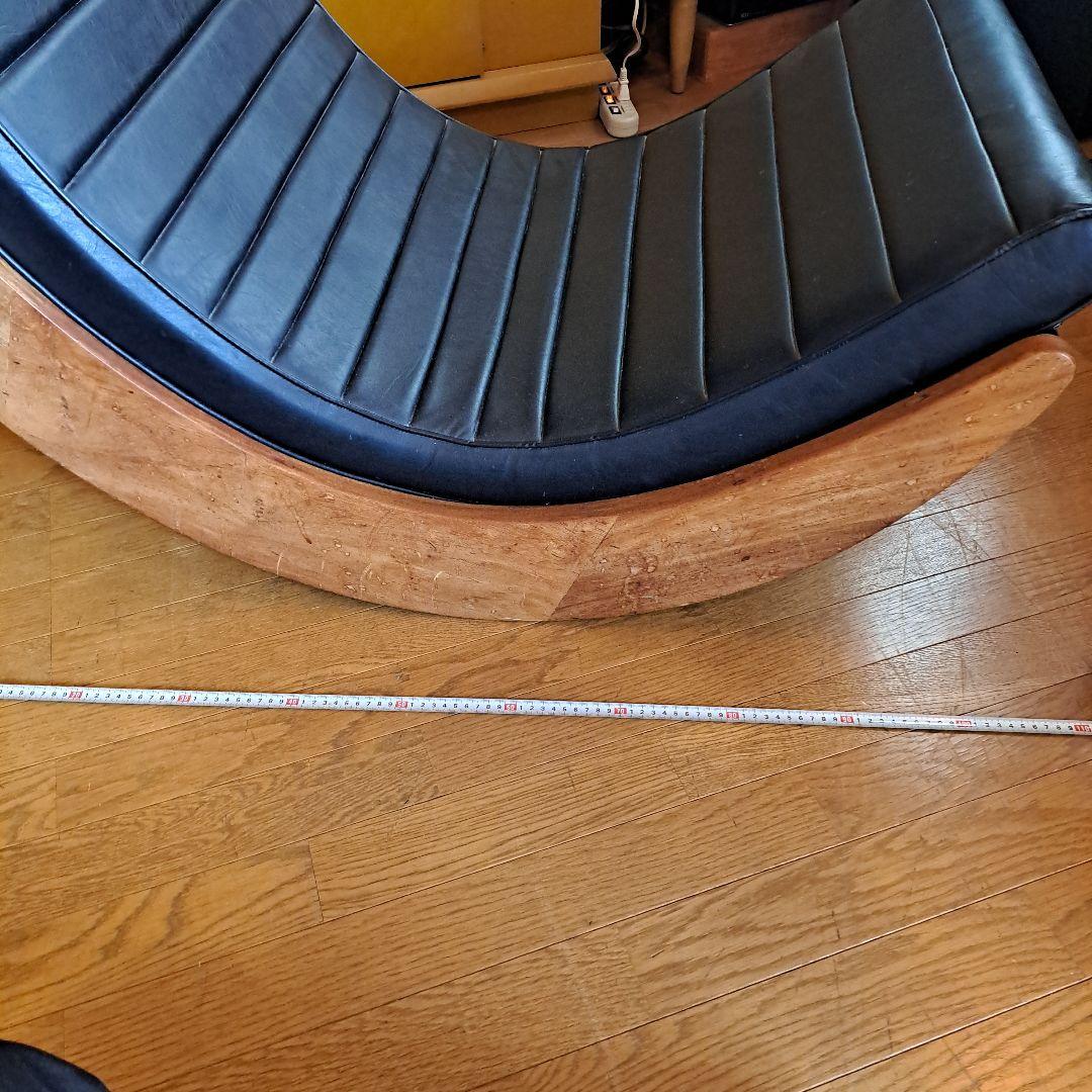 ロッキングチェア 木製フレーム 合成皮革