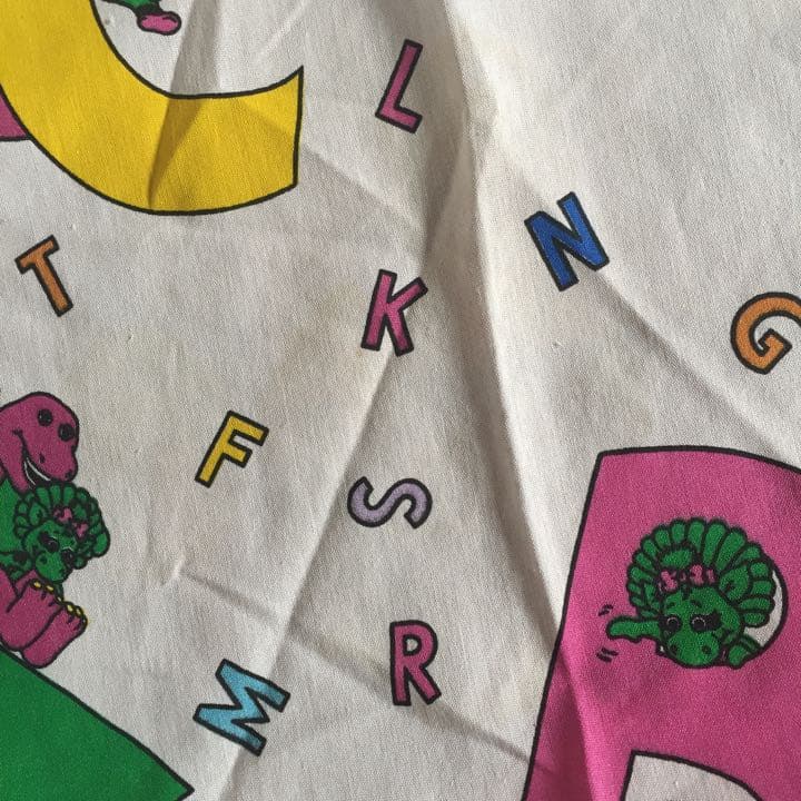 Barney アルファベット ビンテージシーツ② 未使用品