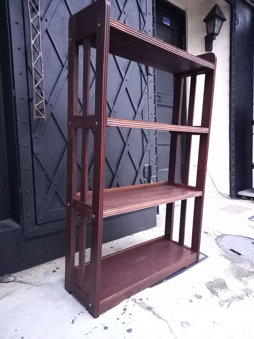 1960's　ヴィンテージ　オープン　シェルフ　柵格子　透かし彫り　飾り棚