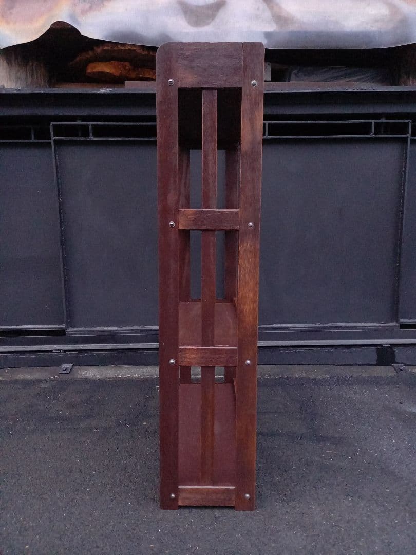 1960's　ヴィンテージ　オープン　シェルフ　柵格子　透かし彫り　飾り棚