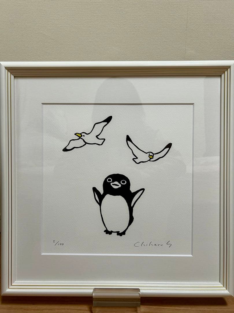ペンギンとカモメ 坂崎千春 さかざきちはる 版画 - メルカリ