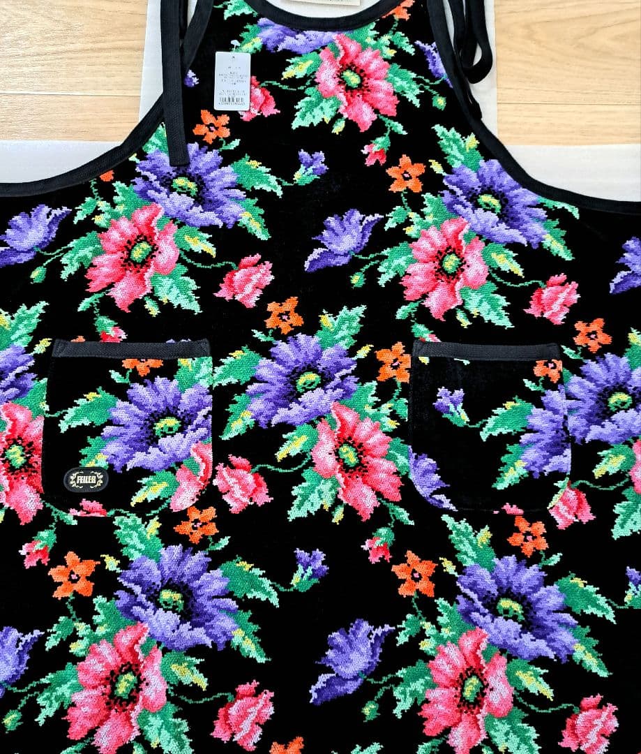 【※新品、タグ付】フェイラー FEILER エプロン ポピーズ フラワー 花柄