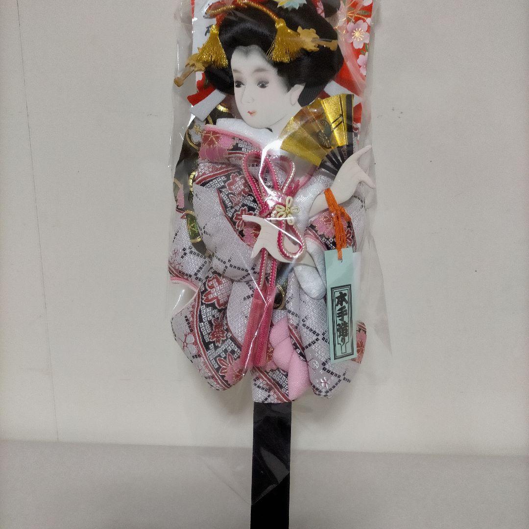 羽子板13号  パノラマ ガラスケース 桃 道明寺 金襴