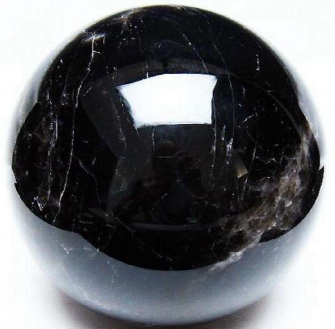虹入り モリオン 黒水晶 丸玉 スフィア 3.3kg 送料無料