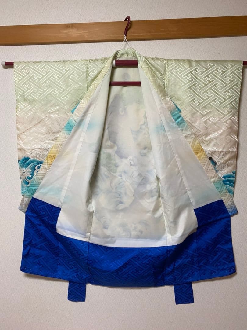 No.109アンティーク子供着物正絹七五三男の子着丈99センチ裄丈46センチ