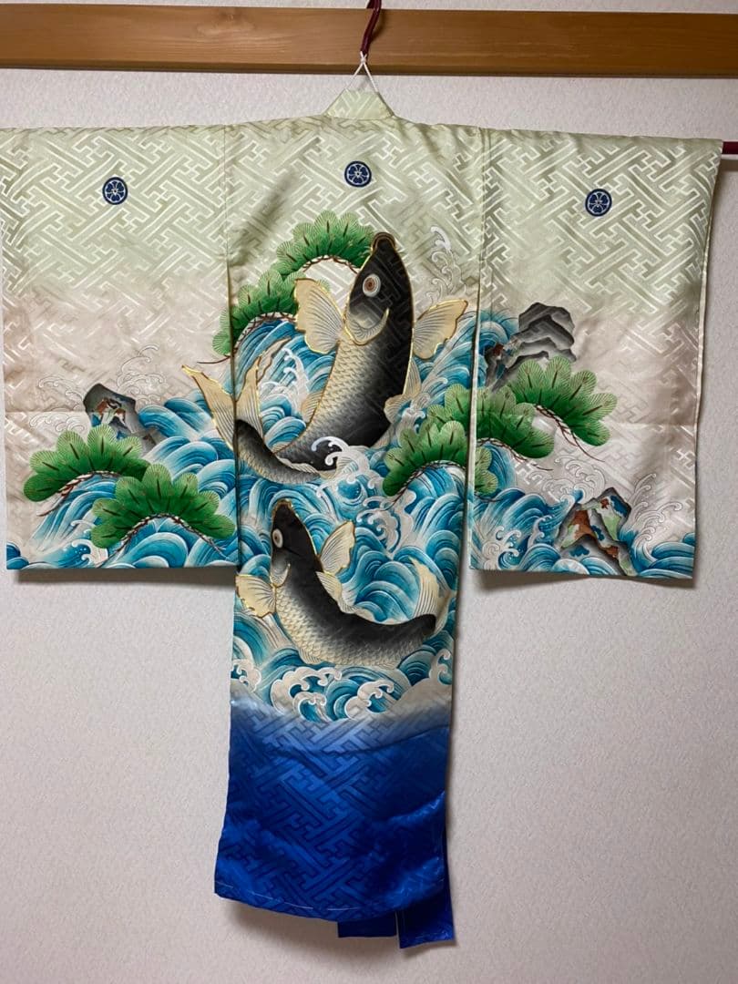 No.109アンティーク子供着物正絹七五三男の子着丈99センチ裄丈46センチ