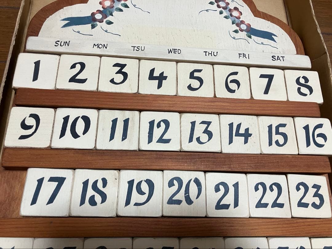 【廃盤】 enfant アンファン　木製　万年カレンダー　コーハウス