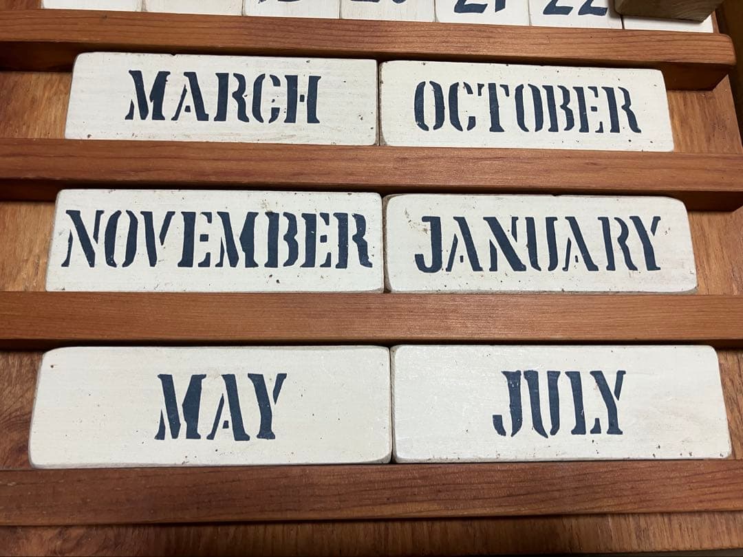 【廃盤】 enfant アンファン　木製　万年カレンダー　コーハウス