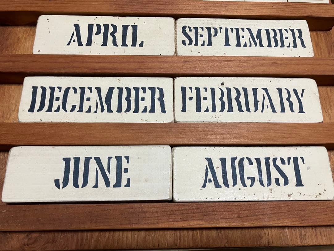 【廃盤】 enfant アンファン　木製　万年カレンダー　コーハウス