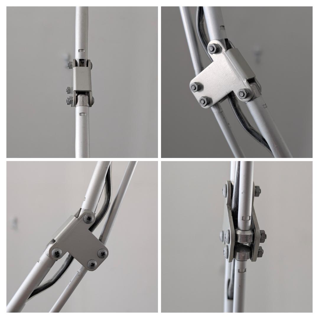 ビンテージ 無印 90年代 スチールメッシュ×アルミ スタンドライト 照明