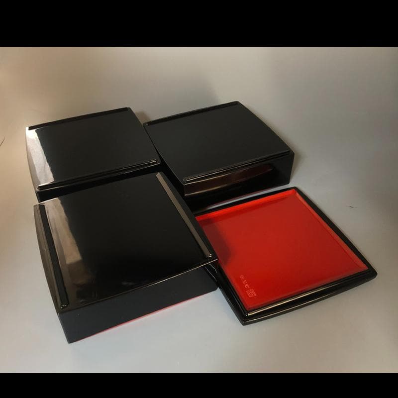 ◇510◇特選 本漆塗り 六五三段重 栄治作 漆器 会津塗 塗分 隅立 胴張