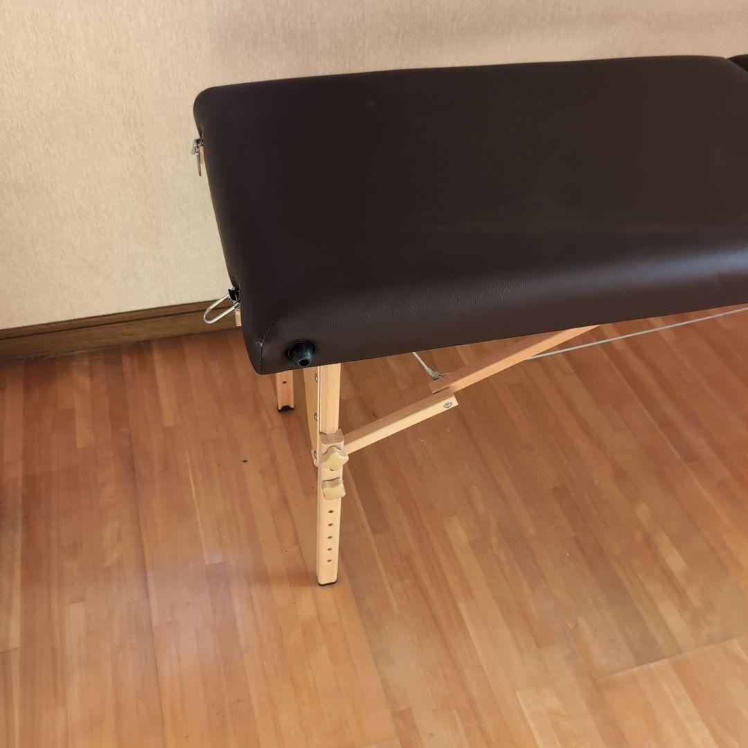 BTM マッサージベッド 有孔 折りたたみ サロン 施術 ブラウン