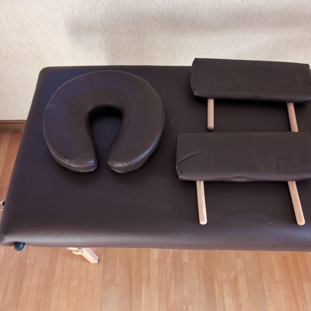 BTM マッサージベッド 有孔 折りたたみ サロン 施術 ブラウン