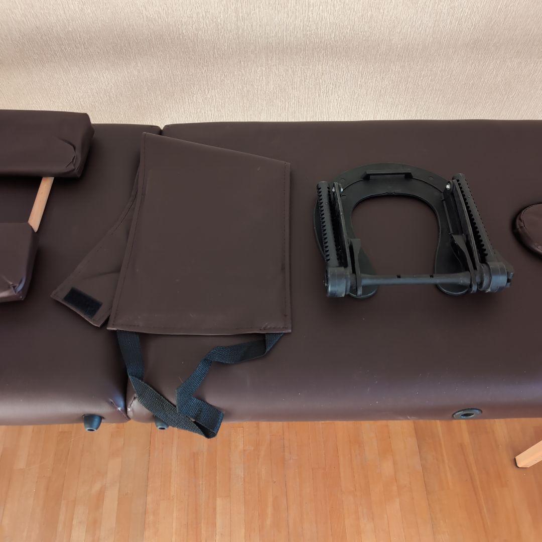 BTM マッサージベッド 有孔 折りたたみ サロン 施術 ブラウン