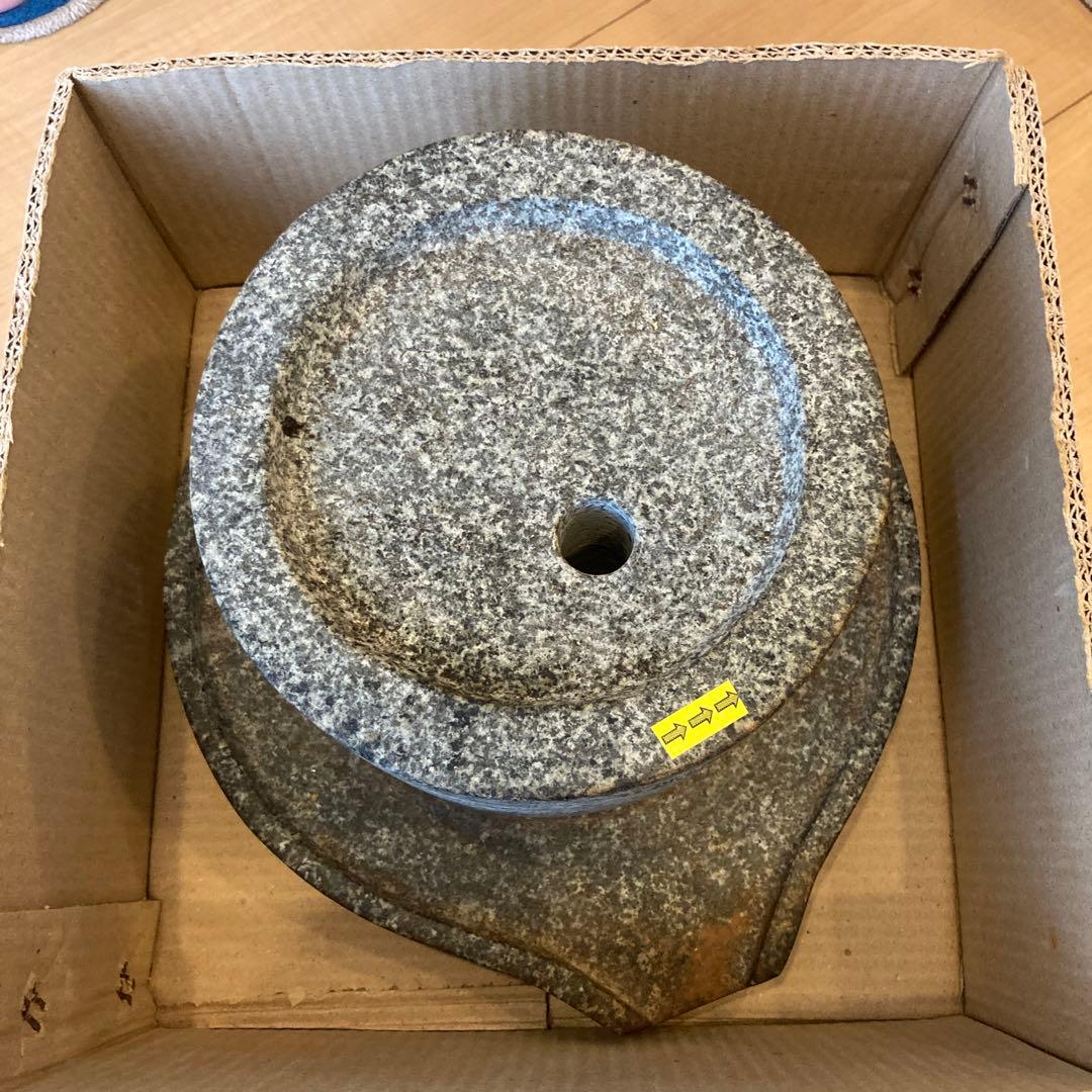 石製調理用臼 木製ハンドル付き