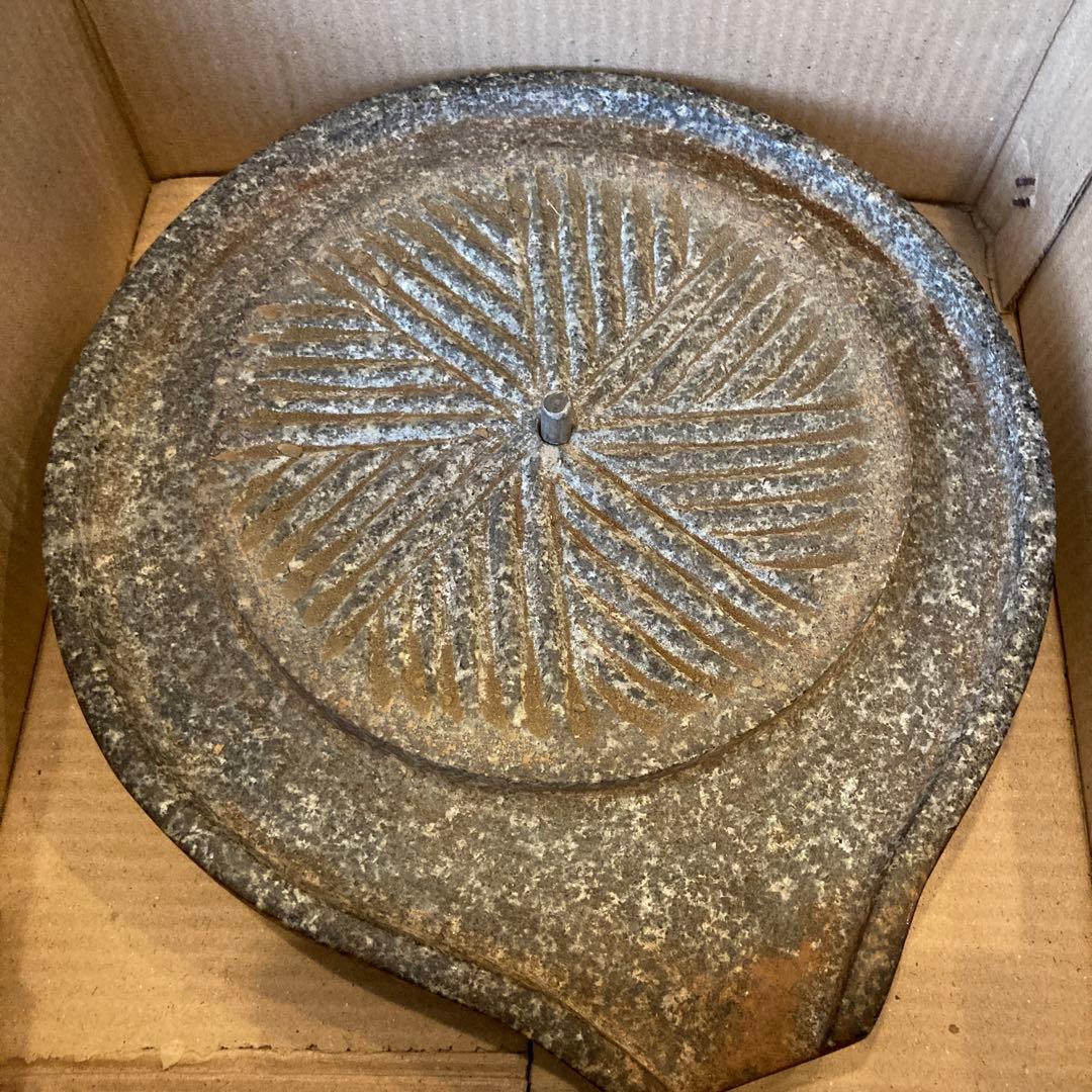 石製調理用臼 木製ハンドル付き